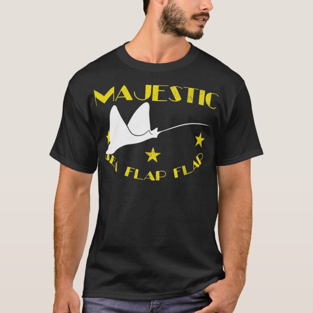 Camiseta Manta Ray, Amante de os animais do Mar Flap Maiest (Frente)