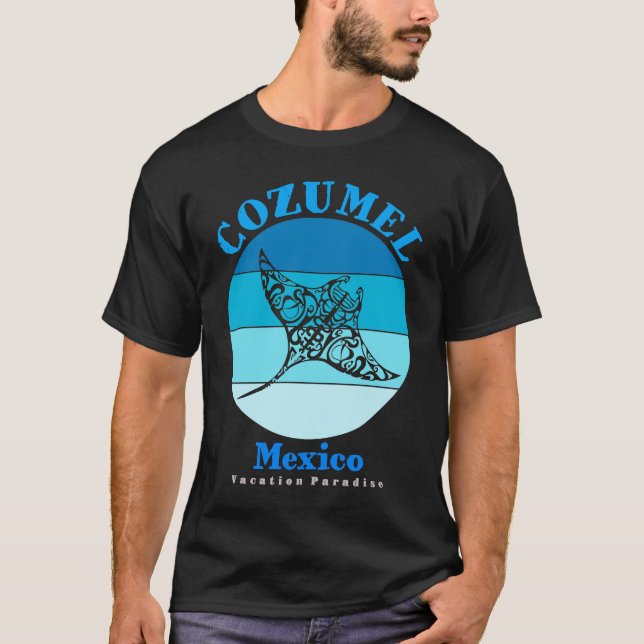 Camiseta Manta Ray Cozumel Oceano México (Frente)