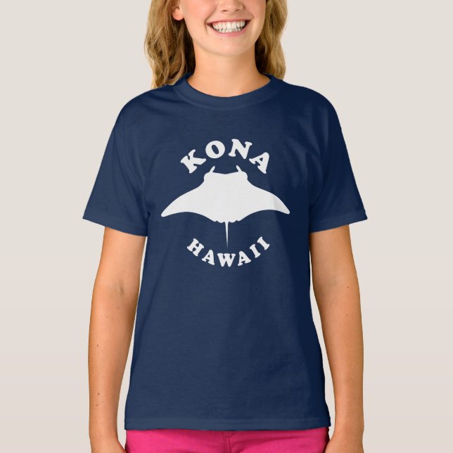 Camiseta Manta Ray Diving em Kona, Havaí (Frente)