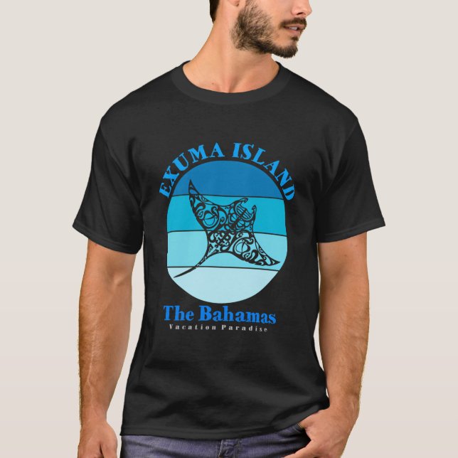 Camiseta Manta Ray Exuma Island Bahamas Ocean (Frente)