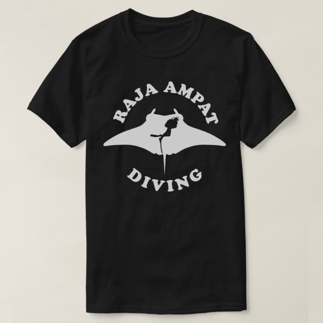 Camiseta Manta Ray Scuba Merging Raja Ampat (Frente do Design)