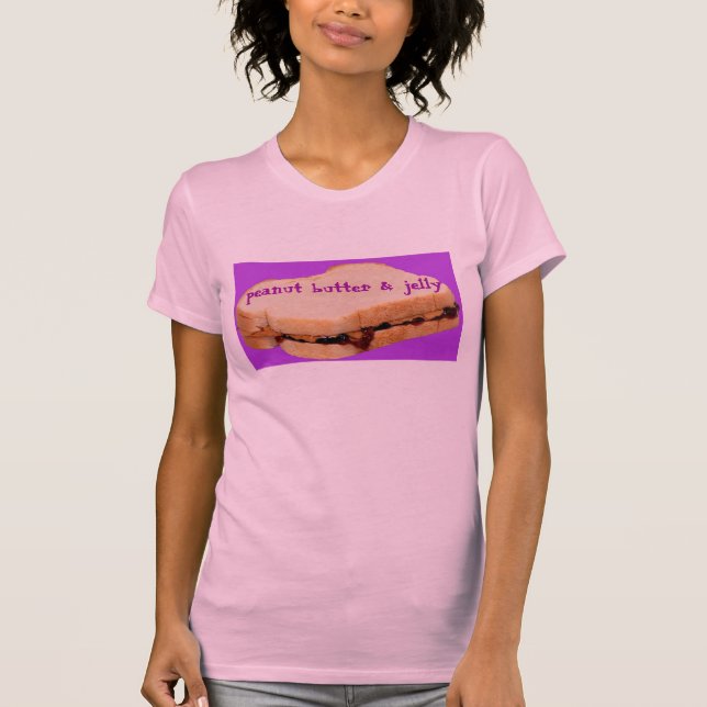 Camiseta MANTEIGA de AMENDOIM bonito das mulheres do (Frente)