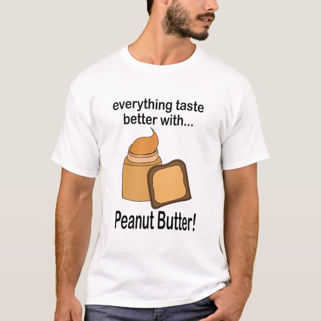 Camiseta Manteiga de Amendoim Comida Engraçada (Frente)