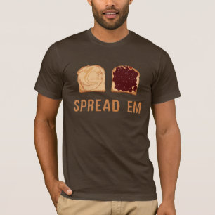 Camiseta Manteiga de amendoim e gelatina: Espalhe-os