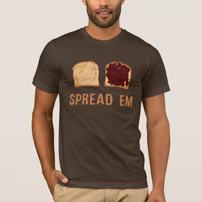 Camiseta Manteiga de amendoim e gelatina: Espalhe-os (Frente)
