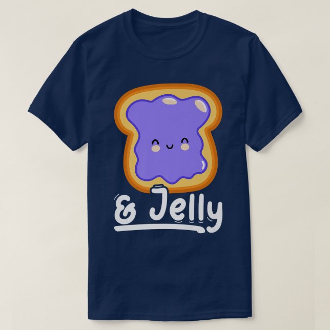 Camiseta Manteiga de amendoim e geleia Kawaii PB&J Correspo (Frente do Design)