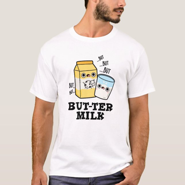 Camiseta Manteiga Leite Comida Engraçada Laticínios Láteos (Frente)