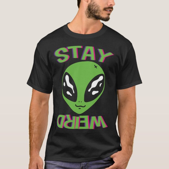 Camiseta Mantém a Alienígena estranha (Frente)