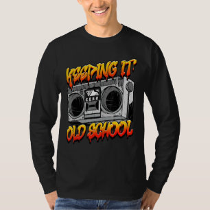 Camiseta Mantendo-A Na Antiga Sala De Salto De Salto Na Esc