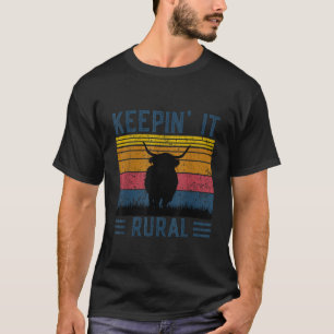 Camiseta Mantendo-A Vaca Do Terreno Rural Escocês Para Bovi