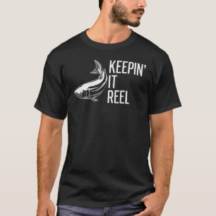 Camiseta Mantendo Ditos de Pesca Reel Peixes de Água Doce 1