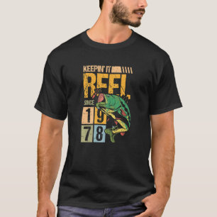 Camiseta Mantendo-O Enrolado Desde 1978 Peixes De Pesca Vin