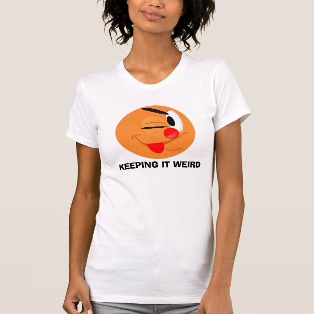 Camiseta Mantendo-o estranho (Frente)