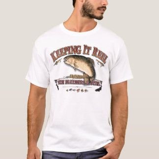 Camiseta Mantendo o o t-shirt dos homens do carretel