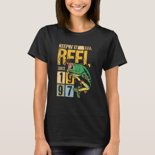 Camiseta Mantendo o Reel Desde 1997 Vintage Pescaria Peixe