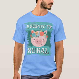Camiseta Mantendo-o rural, os porcos Fazenda o fazendeiro d