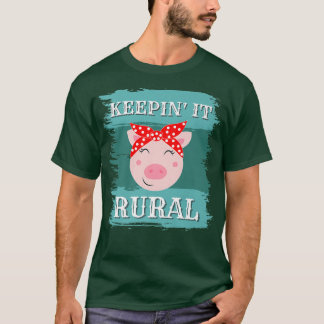 Camiseta Mantendo rural, leitões engraçados que os porcos f
