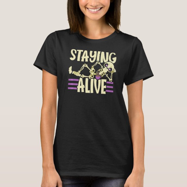 Camiseta Mantendo Vivo Bebendo De Café Skeleton Dr. (Frente)