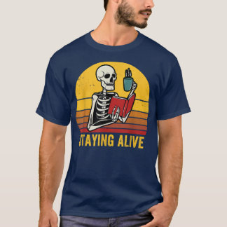 Camiseta Mantendo Vivo Espetáculo Vivo Bebendo Café Vintage