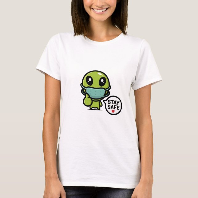 Camiseta Mantenha a Alienígena segura (Frente)