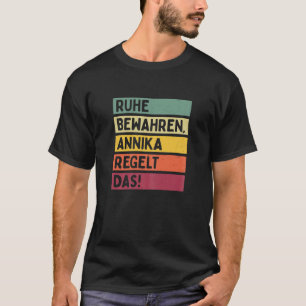 Camiseta Mantenha A Annika Calma Regula O Dizer Em Cores Re