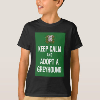 Camiseta Mantenha a calma & adote um galgo