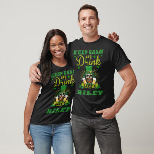 Camiseta Mantenha a Calma Beba Riley Presente Irlandês do D