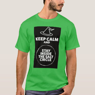 Camiseta Mantenha a calma / círculo salgado verde T-Shirt
