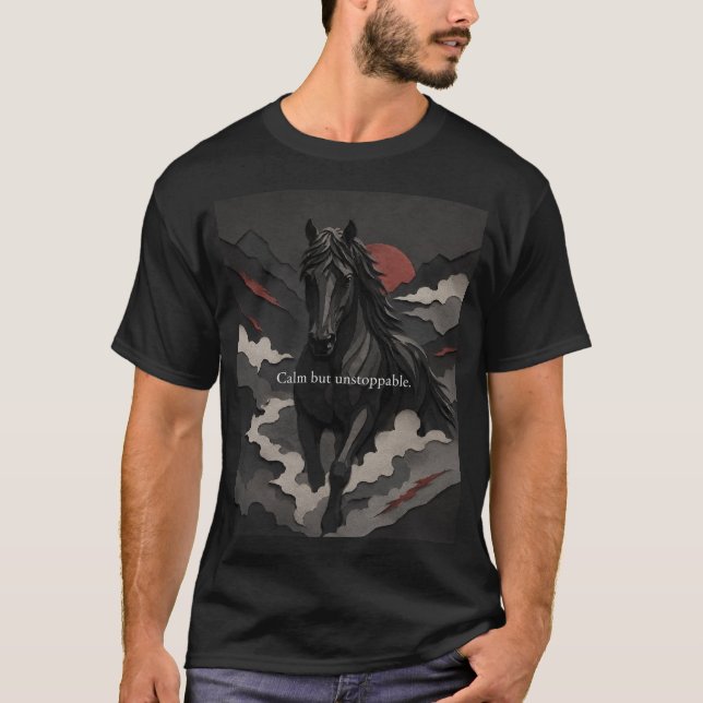Camiseta “Mantenha a Calma. Continue Conquistando.” (Frente)