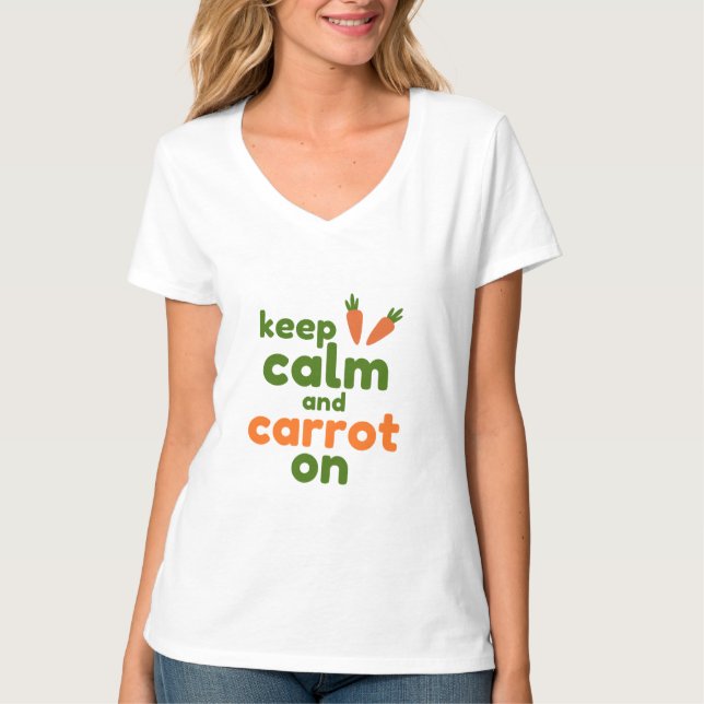 Camiseta Mantenha a Calma e a Cenoura (Frente)