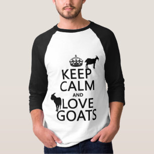 Camiseta Mantenha a calma e ame cabras
