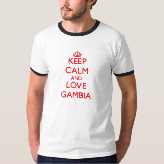 Camiseta Mantenha a calma e ame Gambia