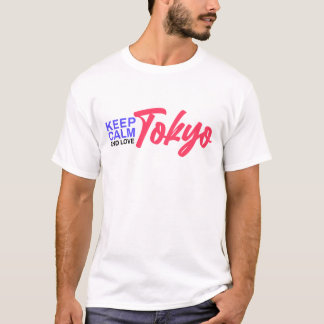 Camiseta Mantenha a Calma e Ame o Design de Tóquio