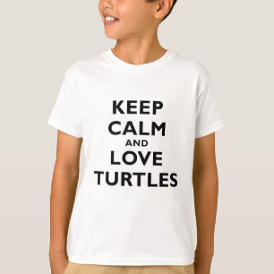 Camiseta Mantenha a calma e ame tartarugas