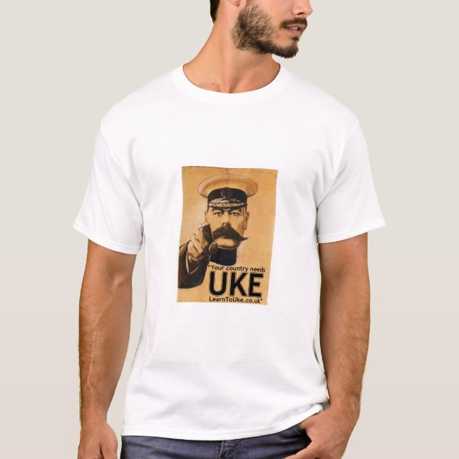Camiseta Mantenha a calma e aprenda-á Uke (Frente)