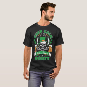 Camiseta Mantenha a calma e beba-a como o irlandês de Scot