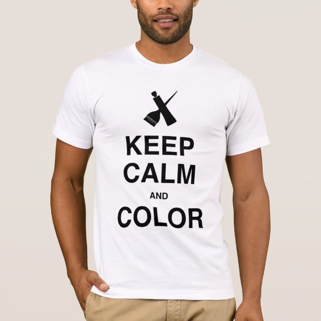CAMISETA MANTENHA A CALMA E COLORA-A! (Frente)