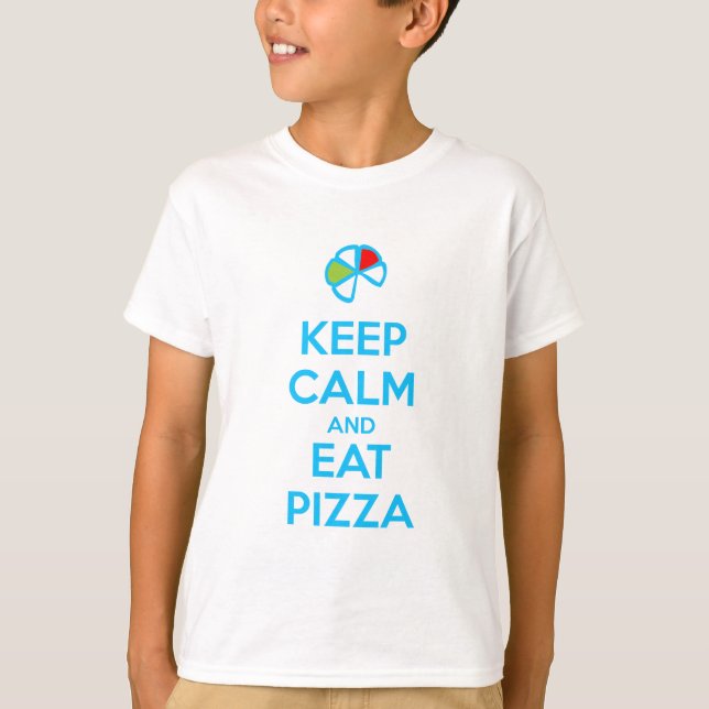 Camiseta Mantenha a Calma e Coma Pizza 1 (Frente)
