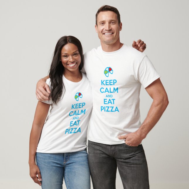 Camiseta Mantenha a Calma e Coma Pizza 1 (Unissex)