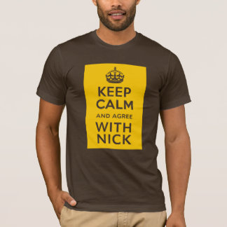 Camiseta Mantenha a calma e concorde com o ~ Reino Unido