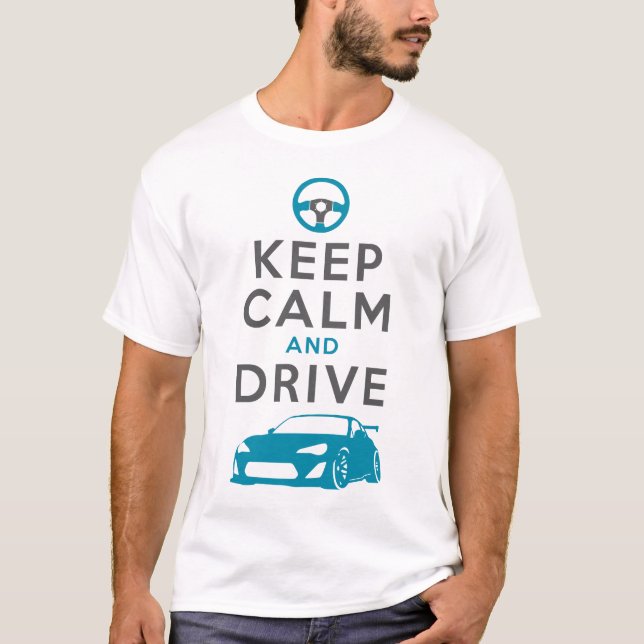 Camiseta Mantenha a calma e conduza - GT86- /version2 (Frente)