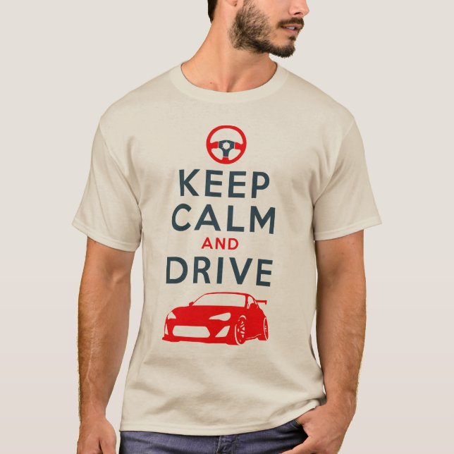 Camiseta Mantenha a calma e conduza - GT86- /version4 (Frente)