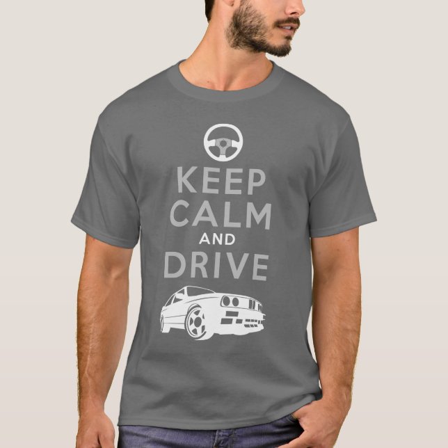 Camiseta Mantenha a calma e conduza - M3 /version3 (Frente)