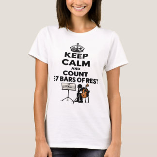 Camiseta Mantenha a Calma e Conte 37 Barras de Pausa