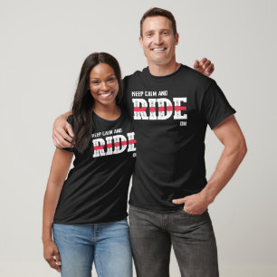 Camiseta Mantenha a Calma e Continue a Pedalar Inspirador d