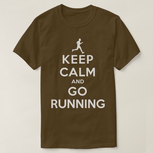 Camiseta Mantenha a calma e continue executando o DSMale (Frente do Design)