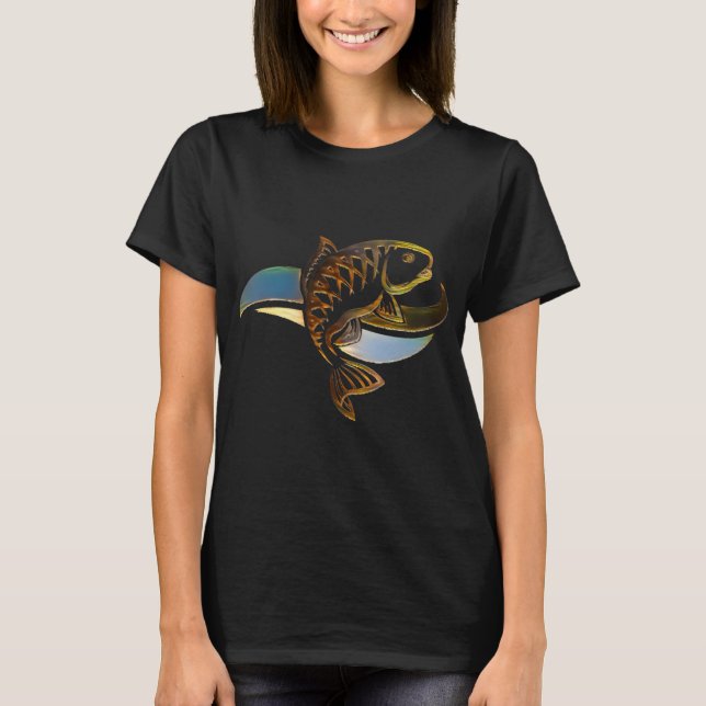 Camiseta Mantenha a Calma e Continue Pescando (Frente)