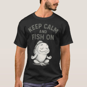 Camiseta Mantenha a Calma e Continue Pescando Citação