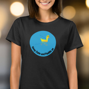 Camiseta Mantenha a Calma e Continue Remando Patos Motivaci