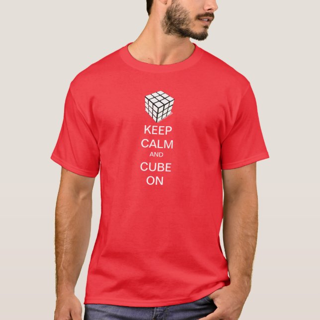 Camiseta Mantenha a calma e cube-a sobre (Frente)